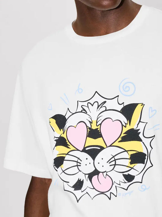 Kenzo Tricou Wild Tiger Off White FG55TS4034SG | Skroutz Romania
