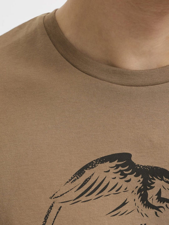 T-shirt Καφέ