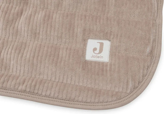 Jollein Decke Wickeltücher für Kinderzimmer Velvet Rib Samt Braun 75x100cm