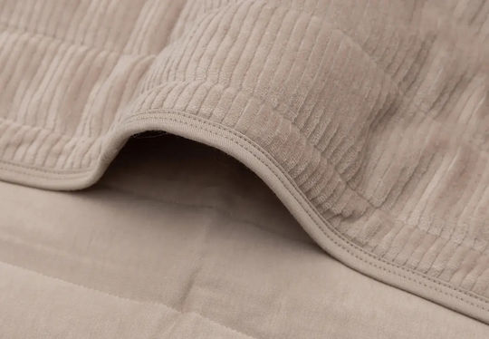 Jollein Decke Wickeltücher für Kinderzimmer Velvet Rib Samt Braun 75x100cm
