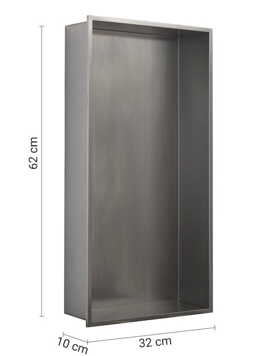 Gedy Стенен Рафт за баня Inox Сребриста