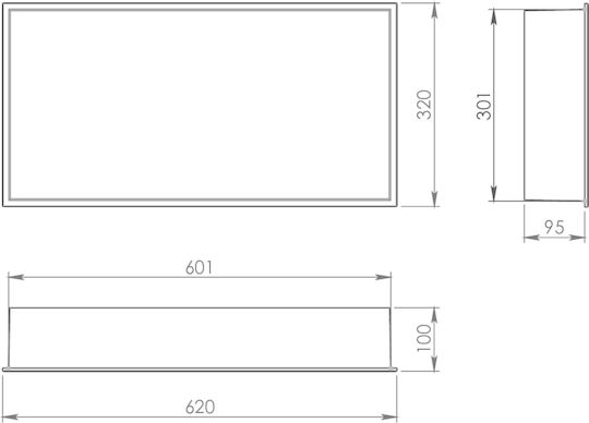 Gedy An der Wand montiert Badezimmerregal Inox Silber