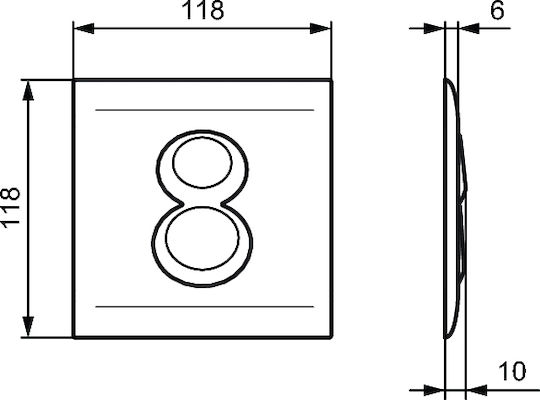 Ideal Standard Septa Pro Spülplatten für Toiletten Doppelspülung
