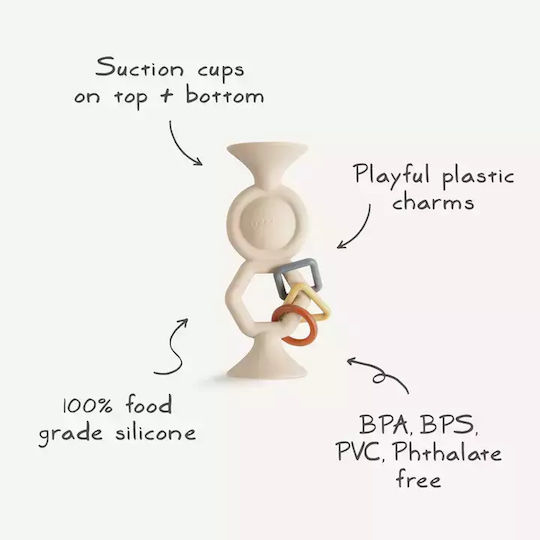 Mushie Silicone Teething Teether for 10 m+