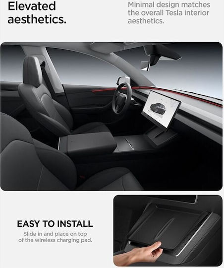 Spigen Tesla Wireless Charging Pad Cover Black Tesla Model Y 2025 Acp10031