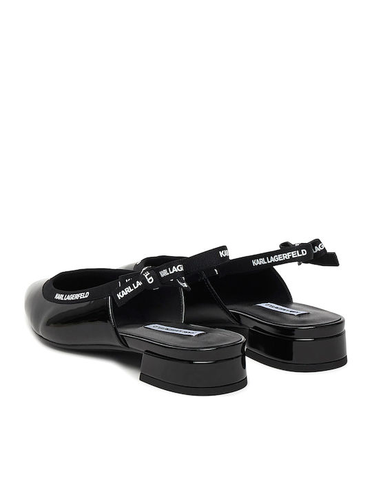 Kerrie Damen Ballerinas Slingback aus Lackleder in Schwarz Farbe