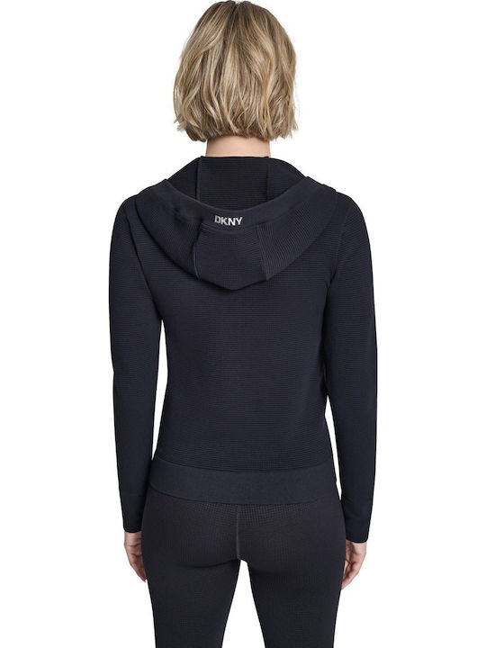 Women's Sweatshirt Jacket Hooded Black