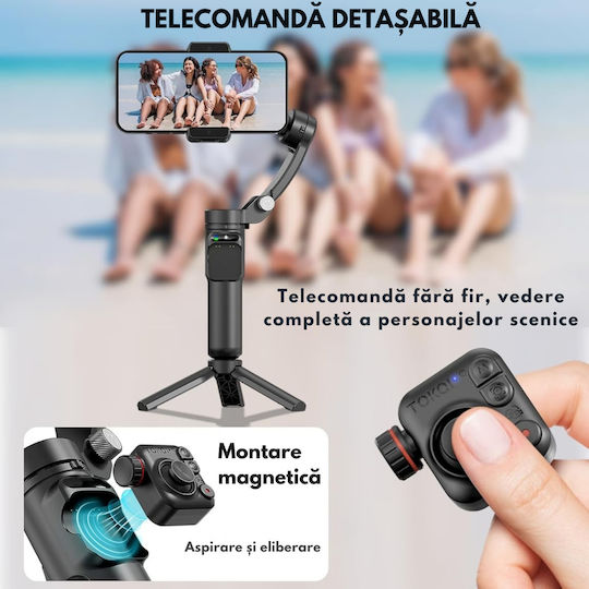 Gimbal für Mobiltelefone Schwarz