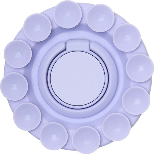 Bigben Connected Ring Holder Suction Cup Ring Stand Magsafe Compatible Purple