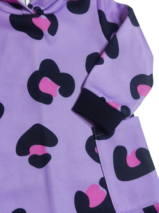 Rochie De Fete Cu Mânecă Lungă Violet