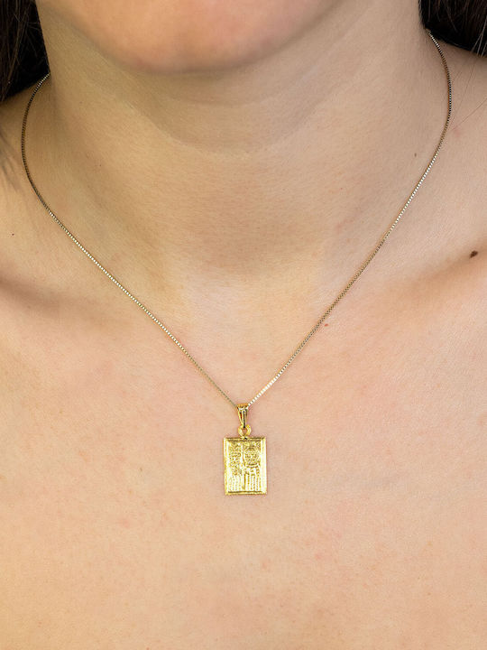 Kiriakos Gofas Pendant Kids Talisman Konstantinato made of Gold 9K KN588