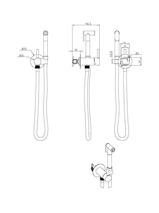 Piccadilly Bidet Set Bronze