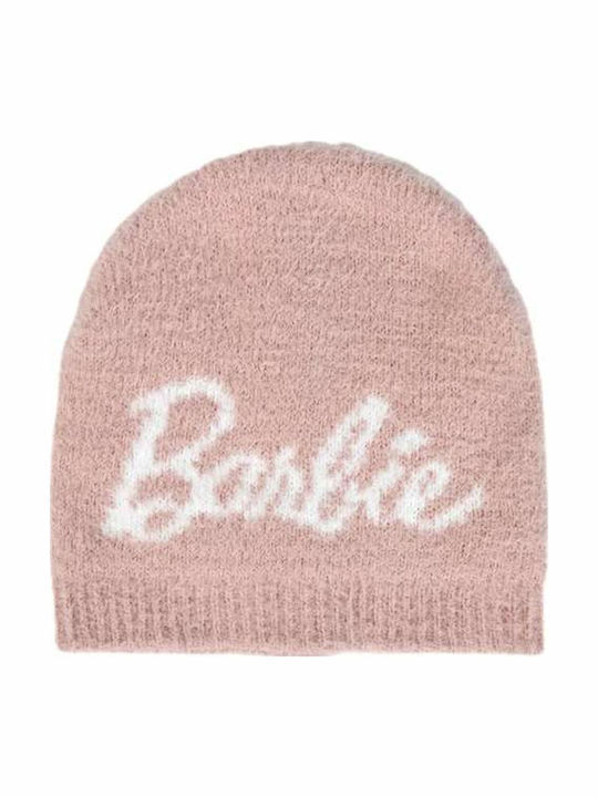Barbie Παιδικό Σκουφάκι Πλεκτό Ροζ