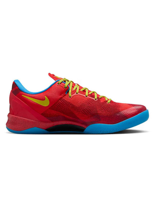 Kobe 8 Protro Year of the Horse Niedrige Basketballschuhe Light Crimson / Vivid Blau / Bright Citron