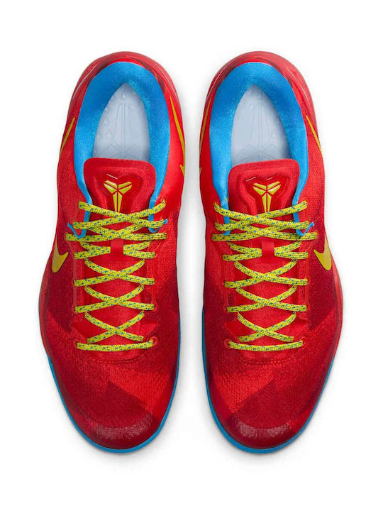 Kobe 8 Protro Year of the Horse Niedrige Basketballschuhe Light Crimson / Vivid Blau / Bright Citron
