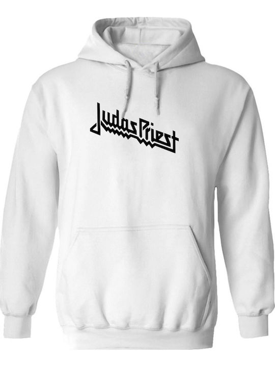 Hoodie Judas Priest Band Logo Art Rock Avenue White