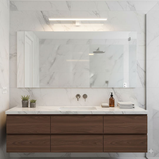 Adeleq Lamp Bathroom LED White 60x6cm Adeleq Lamp Bathroom LED White 60x6cm