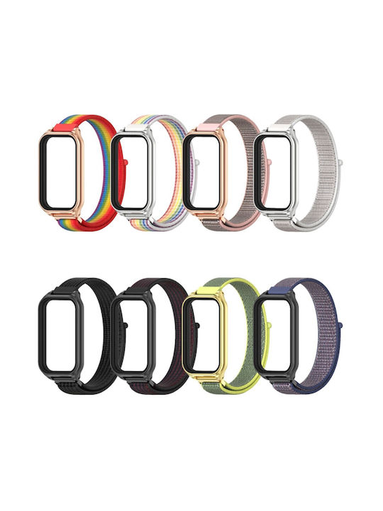 Xiaomi Smart Band 8 Active Mijobs Λουράκι Nylon Rose Gold