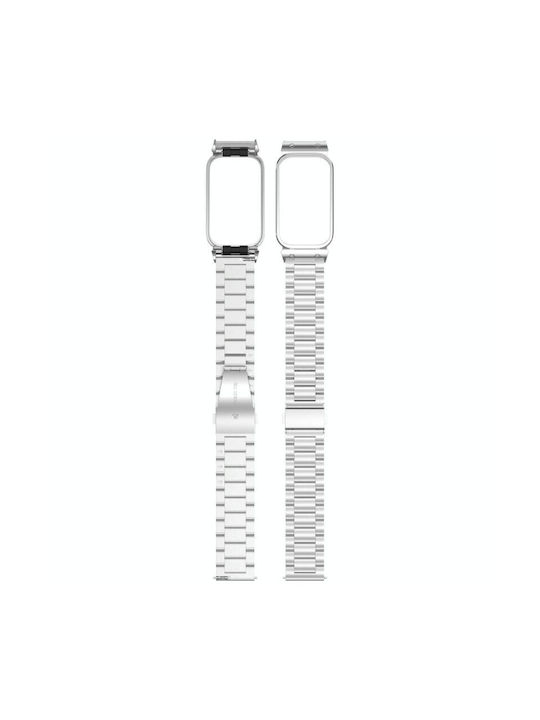 Xiaomi Smart Band 8 Active Xdfind Λουράκι Ανοξείδωτο Ατσάλι Silver