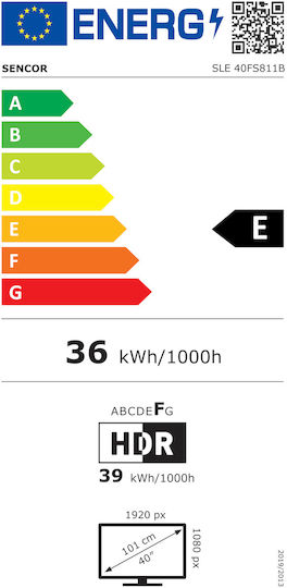 Sencor Smart Τηλεόραση 40" Full HD LED SLE 40FS811B HDR (2025)