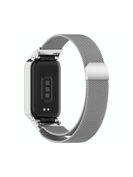 Xiaomi Smart Band 8 Active Xdfind Λουράκι Ανοξείδωτο Ατσάλι Silver