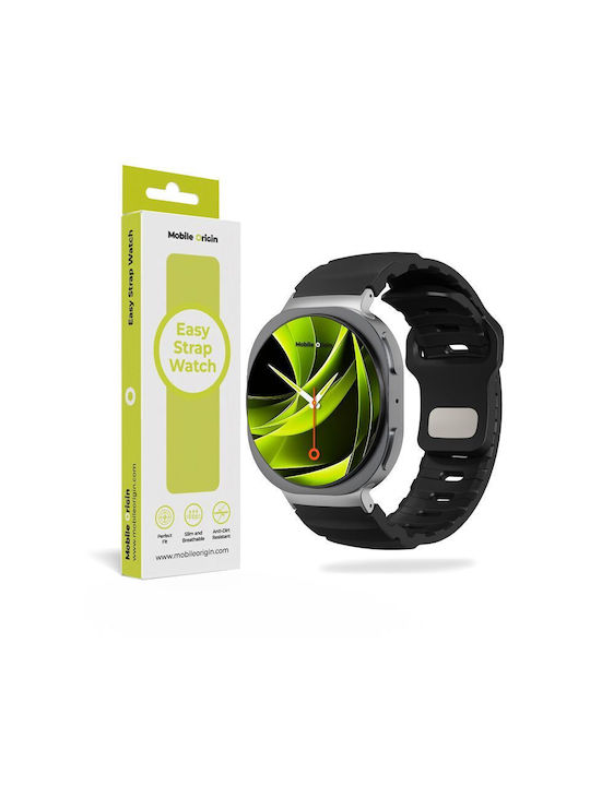Mobile Origin Easy Strap Band Compatible Samsung Galaxy Watch 8 40 44 46mm Black