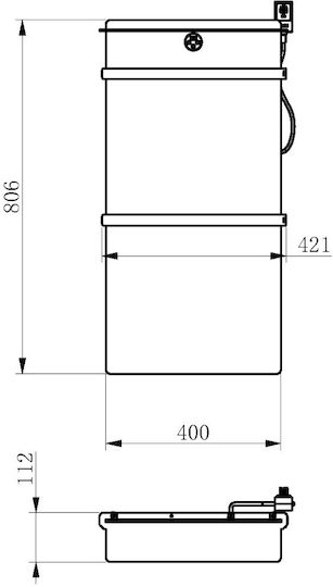 Piccadilly Electric Towel Rail with Glass Front 80x40cm Gray