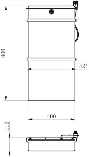 Piccadilly Electric Towel Rail with Glass Front 80x40cm Silver