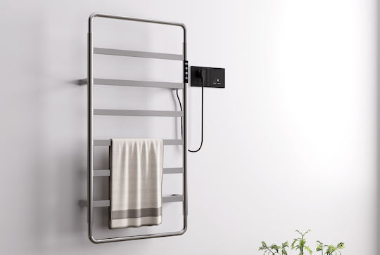 Piccadilly Electric Towel Rail 95x47.5cm Silver