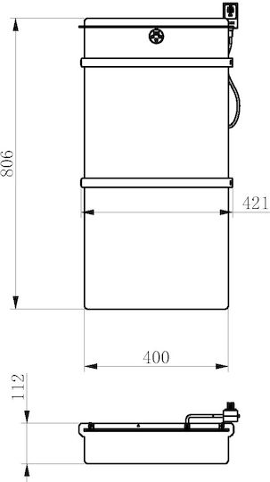 Piccadilly Electric Towel Rail with Glass Front 80x40cm Gold