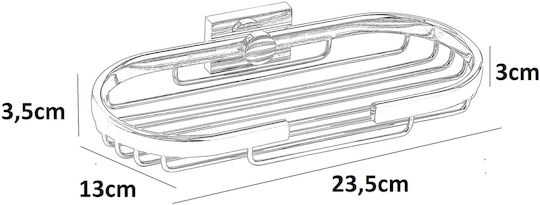 Bronze Art Suport pentru Burete Montat pe Perete Argintiu