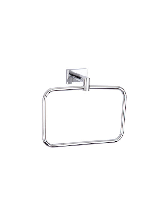 Bronze Art Single Wall-Mounted Bathroom Ring Silver