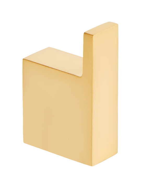 Bronze Art Single Wall-Mounted Bathroom Hook Inox Gold