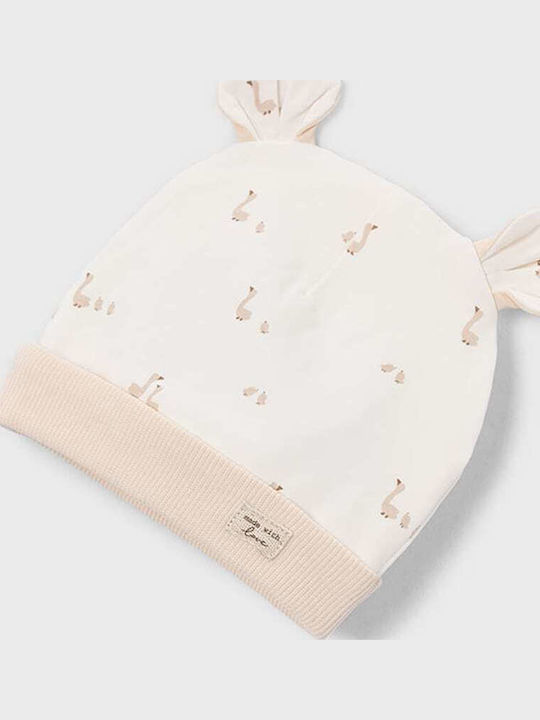 Mayoral Set Onesies With Cap Light Beige 3 Pieces