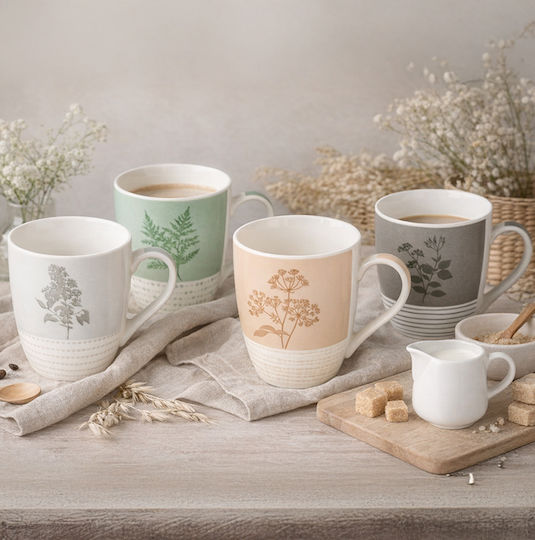 Max Home Porzellan Tasse in Verschiedene Designs 340ml (Verschiedene Designs)
