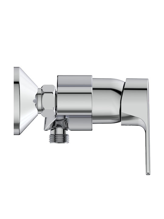 Ideal Standard Cerafine-D Αναμεικτική Μπαταρία Ντουζιέρας Ασημί