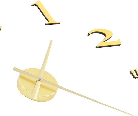 vidaXL 3D Wall Clock Sticker Metallic Black Ø100cm
