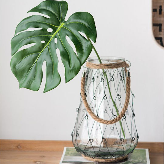 Artificial Decorative Branch Monstera Green 71cm Artekko