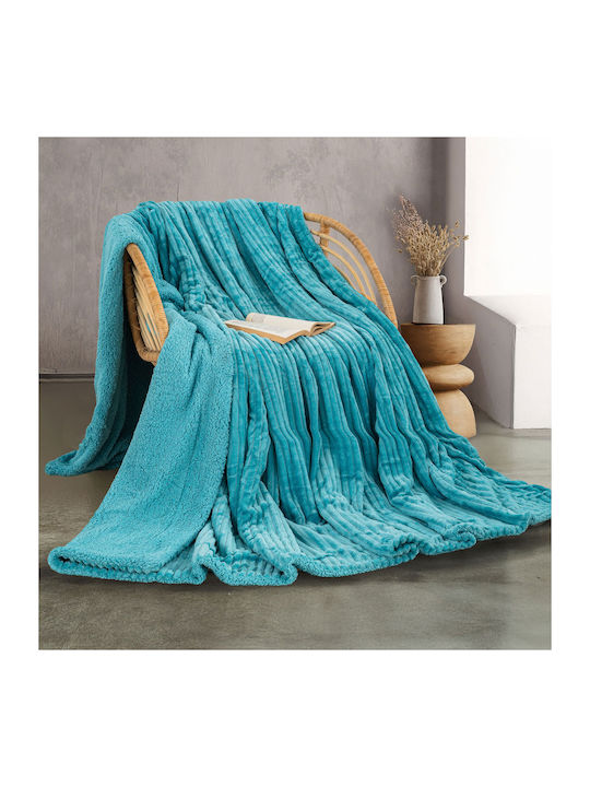 Rythmos Jollein Decke Fleece Übergröße 220x240cm Türkis