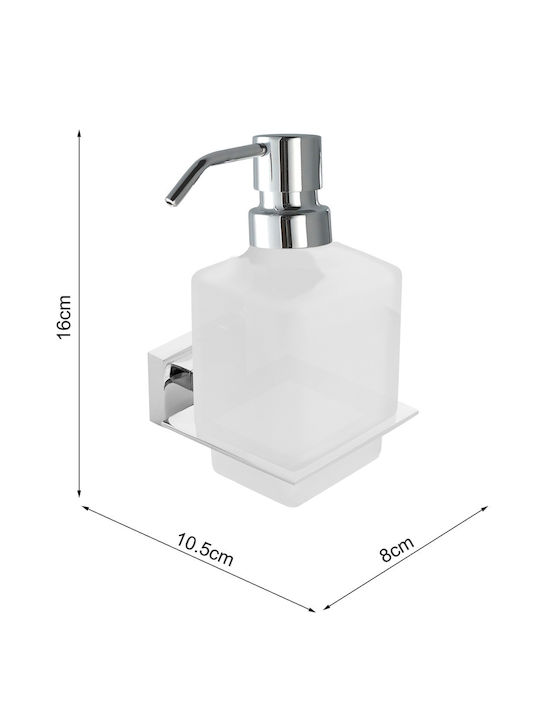 Bronze Art Lugano-Quadrato Dispenser Γυάλινο Chrome