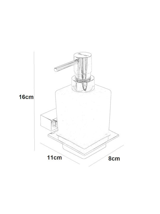 Bronze Art Dispenser Γυάλινο Ασημί