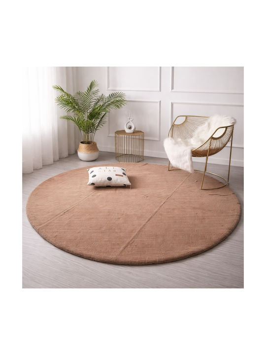 My Home Luxury Covor Rotund Shaggy Camel
