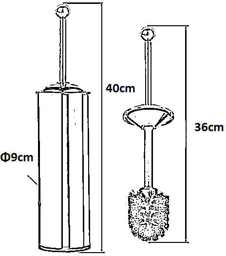Bronze Art Inox Toilet Brush Silver