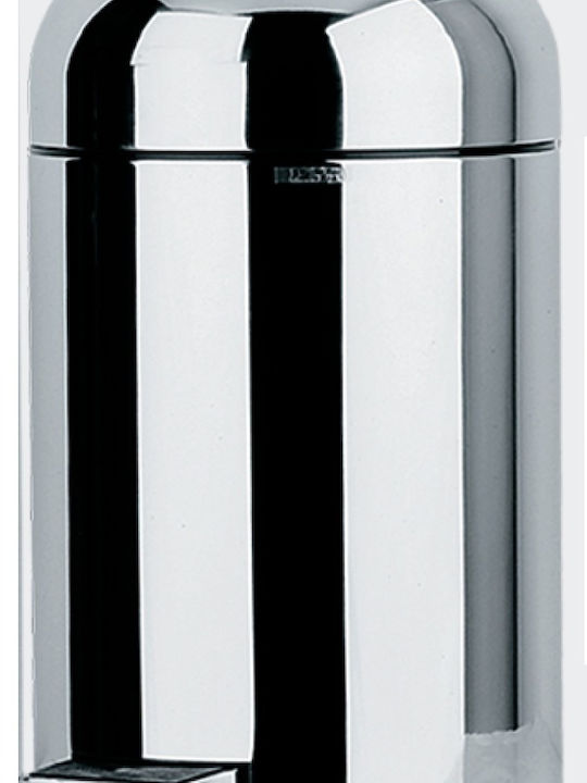 Bronze Art Inox Καλαθάκι Μπάνιου Soft Close 12lt Ασημί
