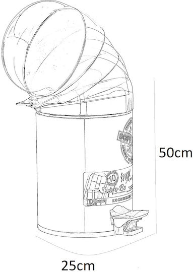 Bronze Art Inox Bathroom Basket Soft Close 12lt Silver