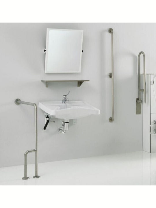 Ponte Giulio Λαβή Μπάνιου Inox ΑΜΕΑ 80cm Ασημί