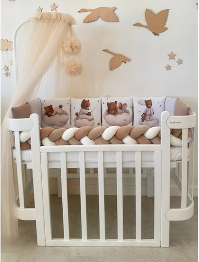 IngVart Baby Bedding Set For Crib White 7 Pieces SETARKPITZ-60