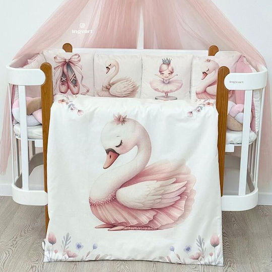 IngVart Baby Bedding Set for Crib White 7 Pieces SETKIKNOS-60