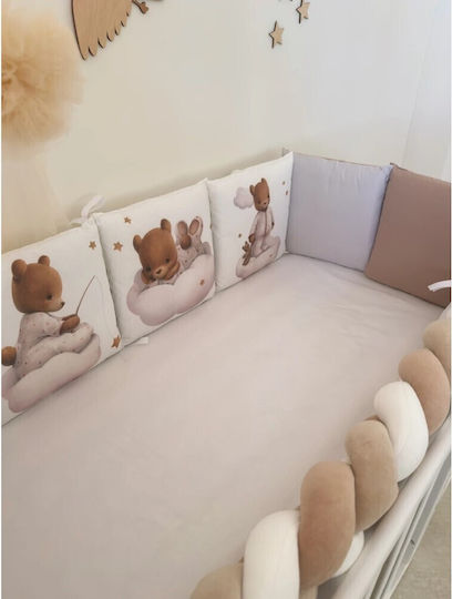 IngVart Baby Bedding Set For Crib White 7 Pieces SETARKPITZ-60