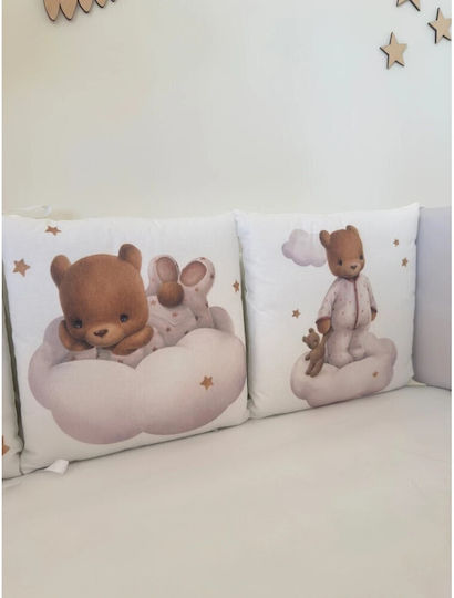IngVart Baby Bedding Set For Crib White 7 Pieces SETARKPITZ-60